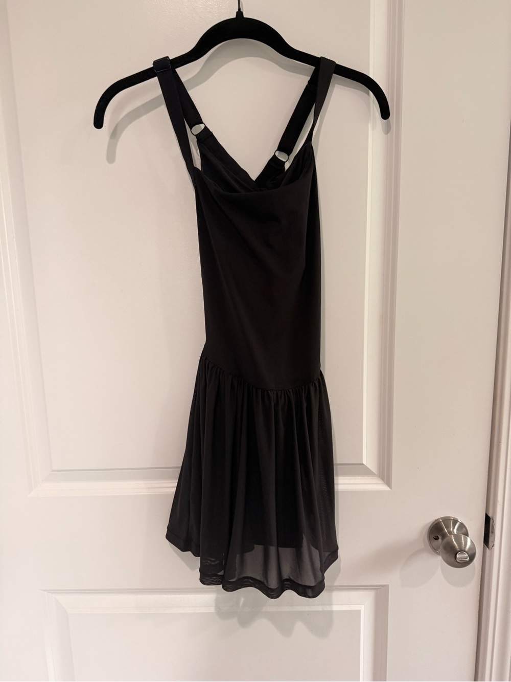Altered state black tennis dress mesh skirt and pockets size small